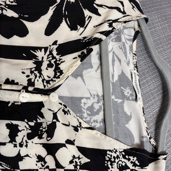 Rusttydustty Dress Womens XL Black Floral Boho Paisley Maxi Hippie Sleeve Belted - Picture 10 of 11